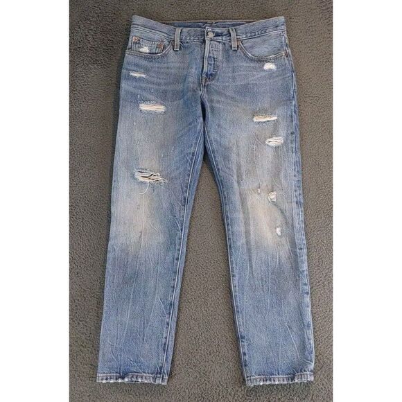 Levi's Jeans 501 CT Mens 32x28 (actual) Slim Custom Tapered Button Fly Denim - Picture 1 of 12